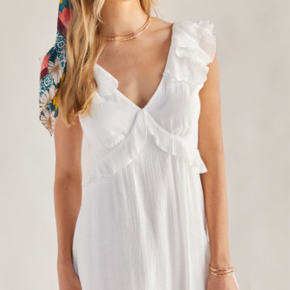 Mia Ami White Ruffle Mini Sundress